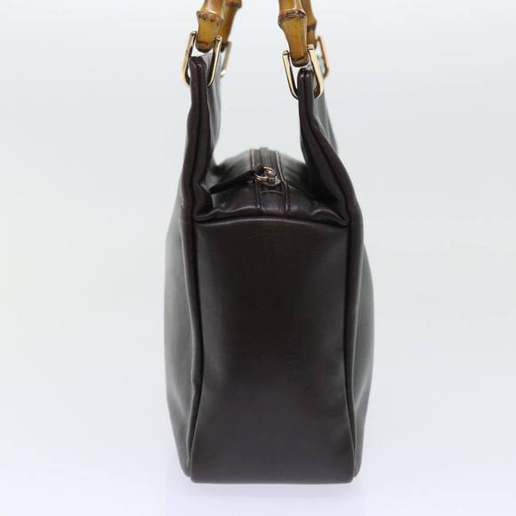 GUCCI Bamboo Hand Bag Leather Brown 000.0166.0580 Auth yk8566 - Picture 4 of 16